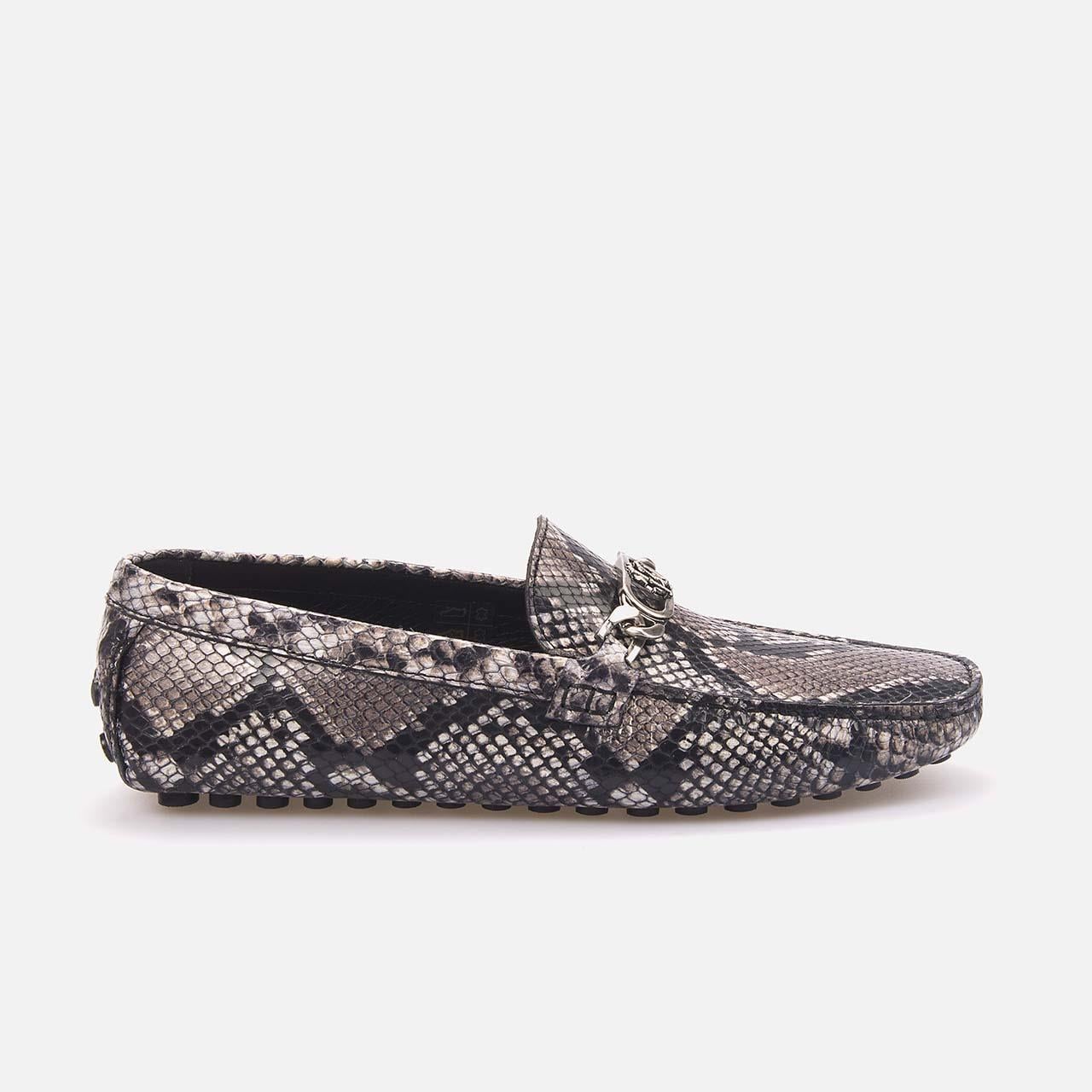 Roberto Cavalli Erkek Hakiki Deri Roccia Python Loafer Konforlu Ayakkabı