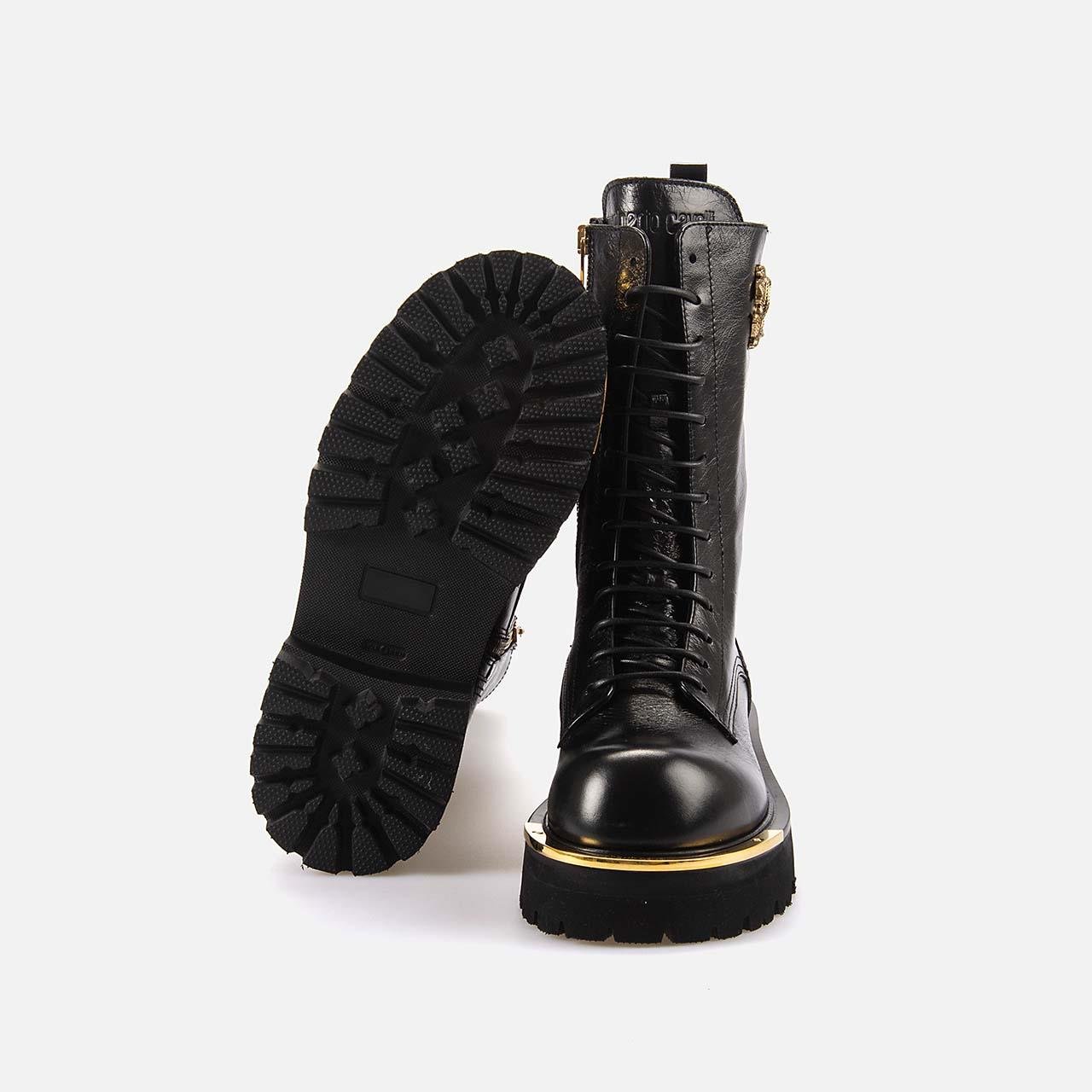 Roberto Cavalli Kadın Hakiki Deri Siyah Günlük Ayakkabı