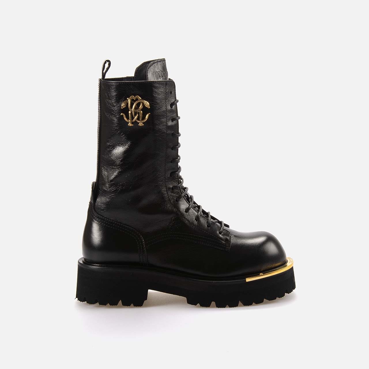 Roberto Cavalli Kadın Hakiki Deri Siyah Günlük Ayakkabı