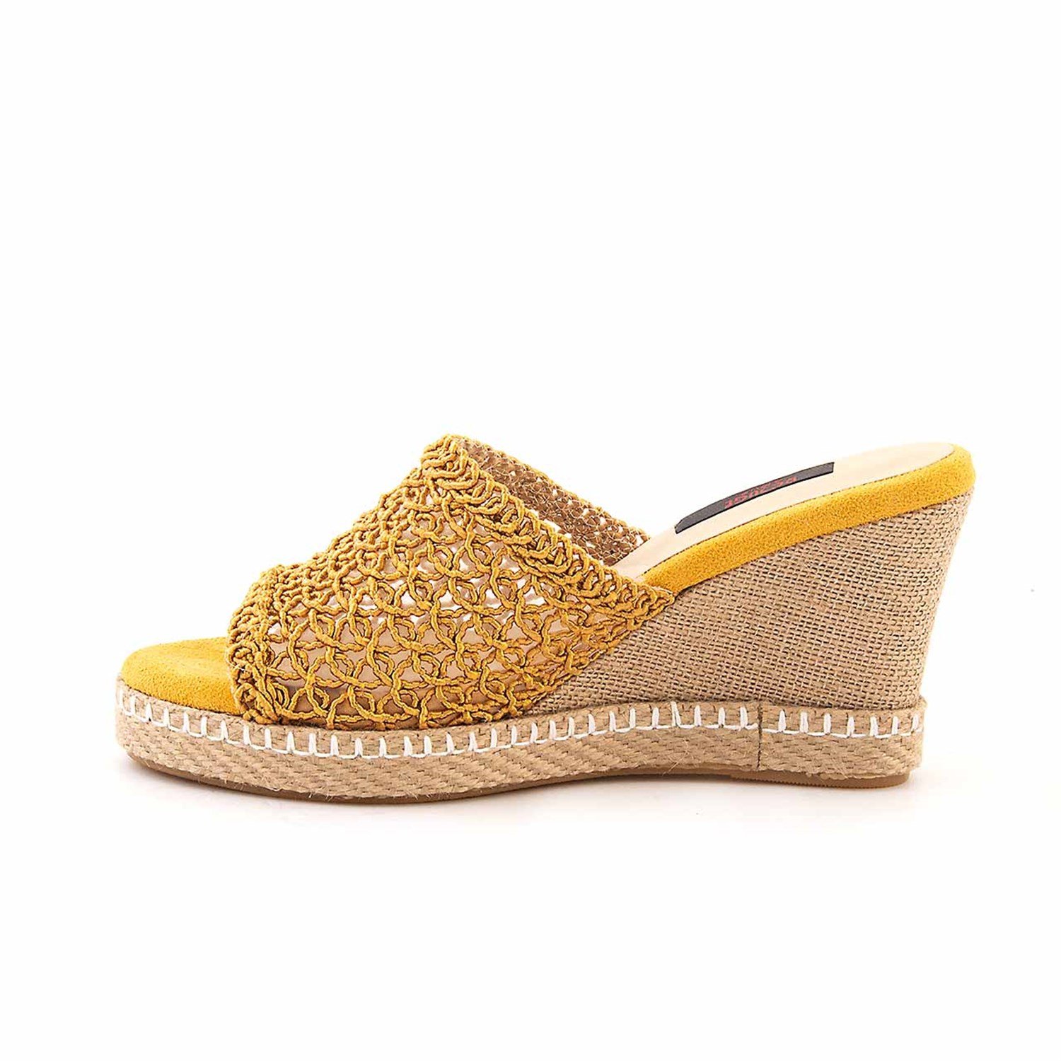 Rouge Kadın File Poli Taban Sarı Terlik Terlik