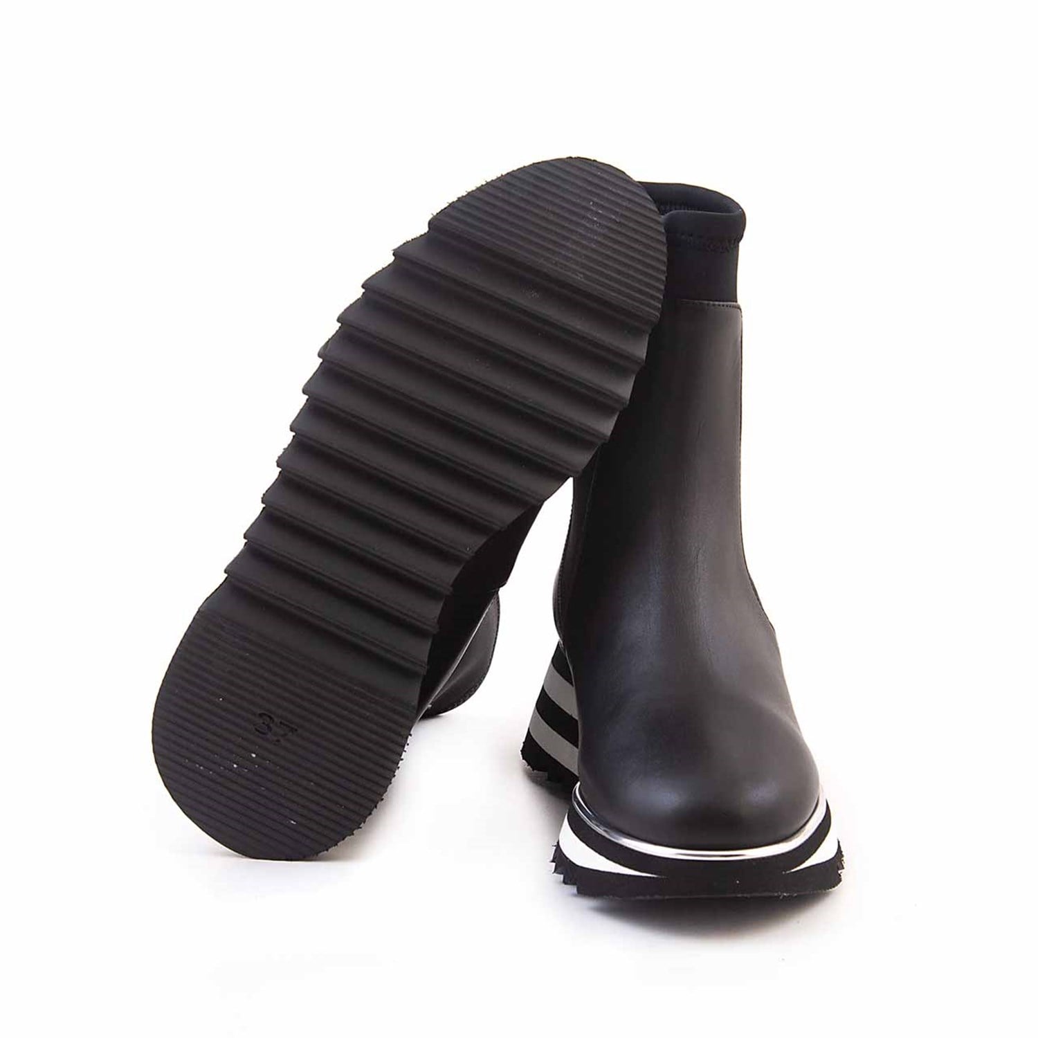 Rouge Kadın Hakiki Deri Eva Taban Siyah Günlük Bot