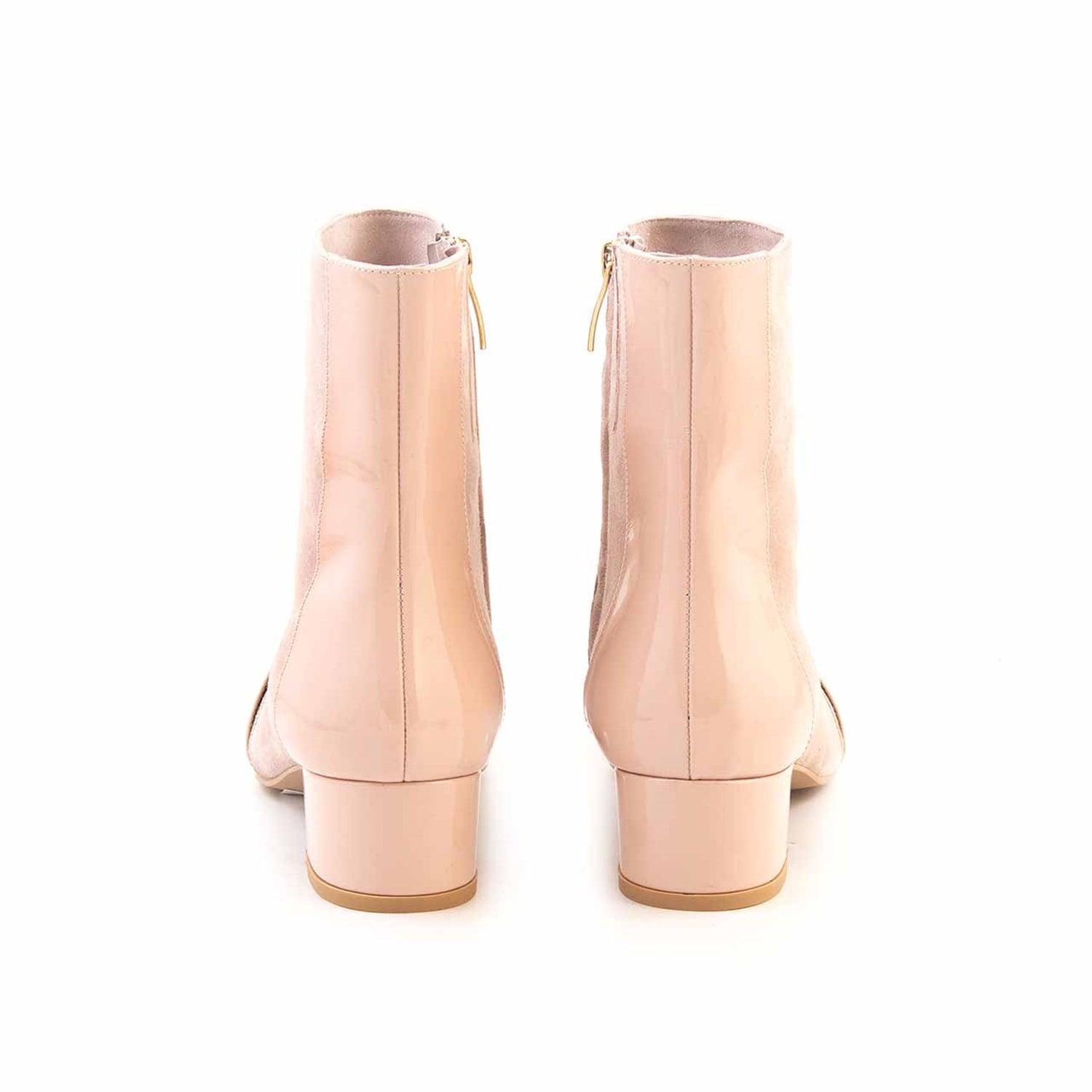 Rouge Kadın Rugan Deri Enjeksiyon Microlight Taban Bej Günlük Bot