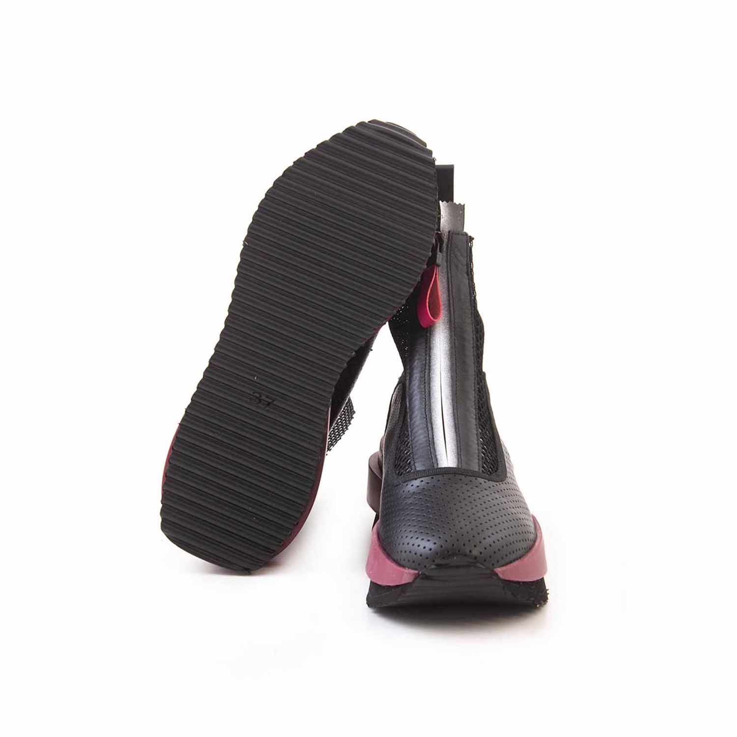 Rouge Kadın Hakiki Deri Kauçuk Taban Siyah Spor & Sneaker Ayakkabı