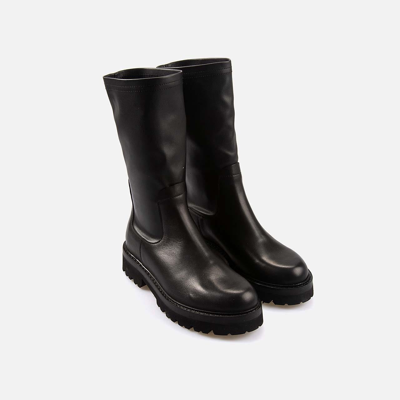 Rouge Kadın Hakiki Deri Eva Taban Siyah Günlük Bot