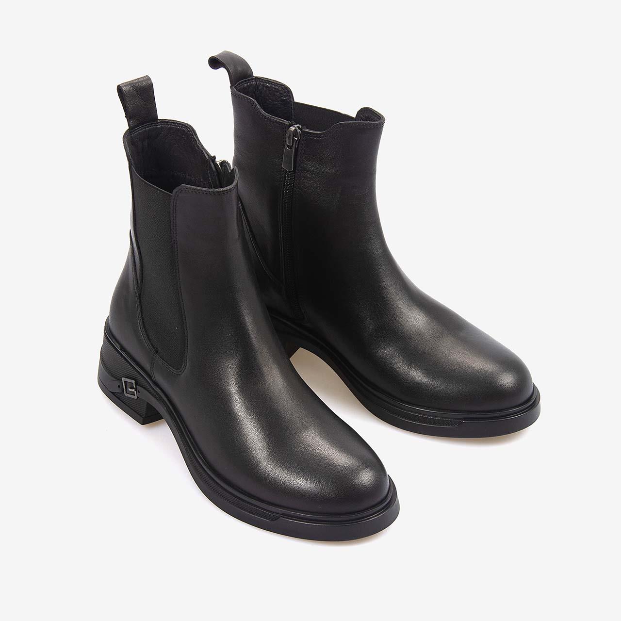 Rouge Hakiki Deri Kadın Chelsea Bot 360