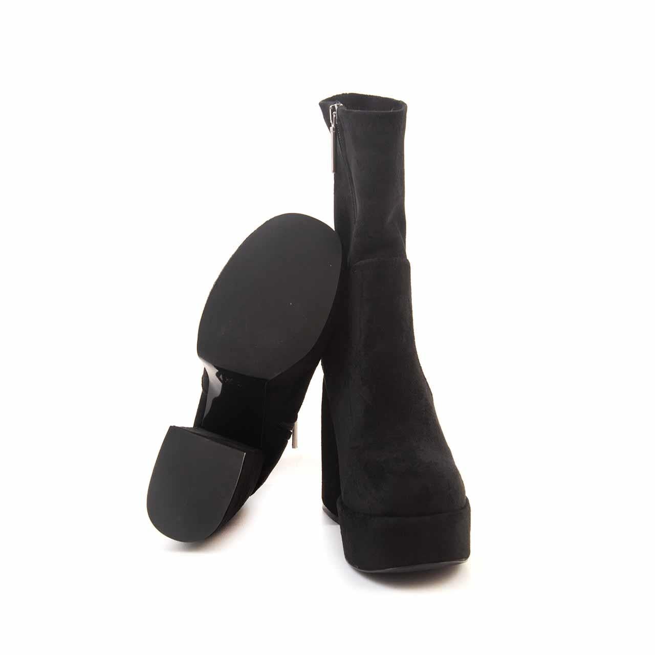 Rouge Kadın Hakiki Deri Siyah Süet Günlük Bot