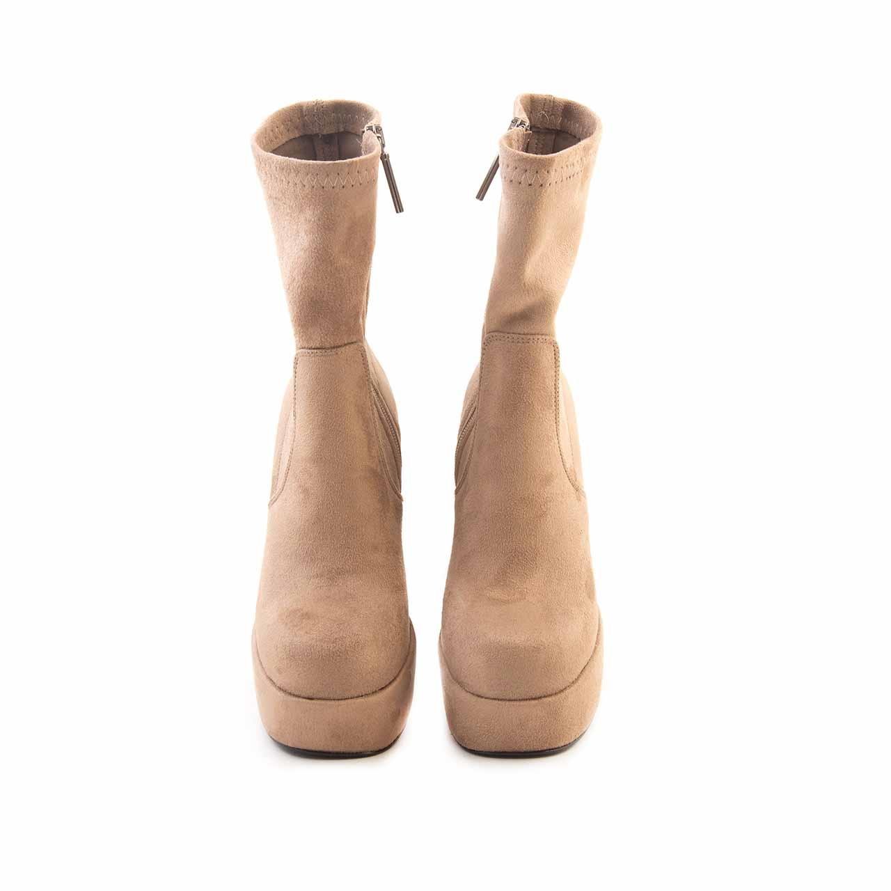 Rouge Kadın Hakiki Deri Bej Süet Günlük Bot