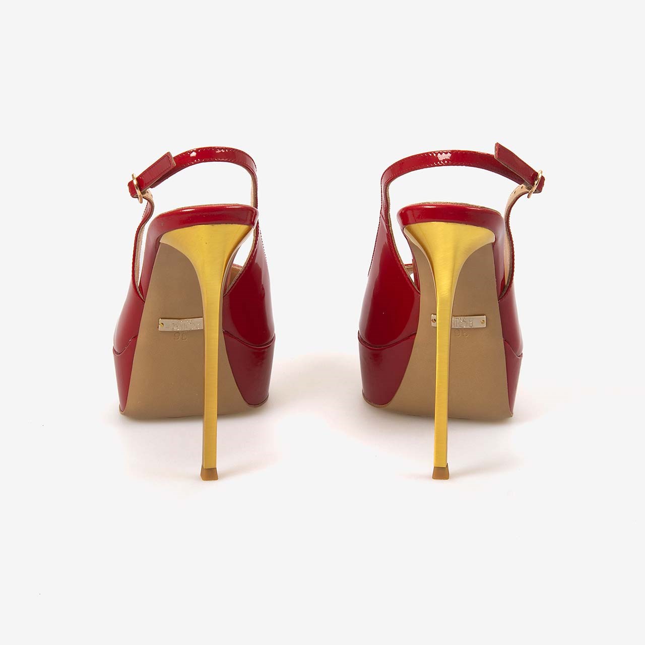 Rouge Kadın Enjeksiyon Kösele Taban Slingback 14,5cm İnce Topuklu Gece & Abiye Ayakkabı 7608