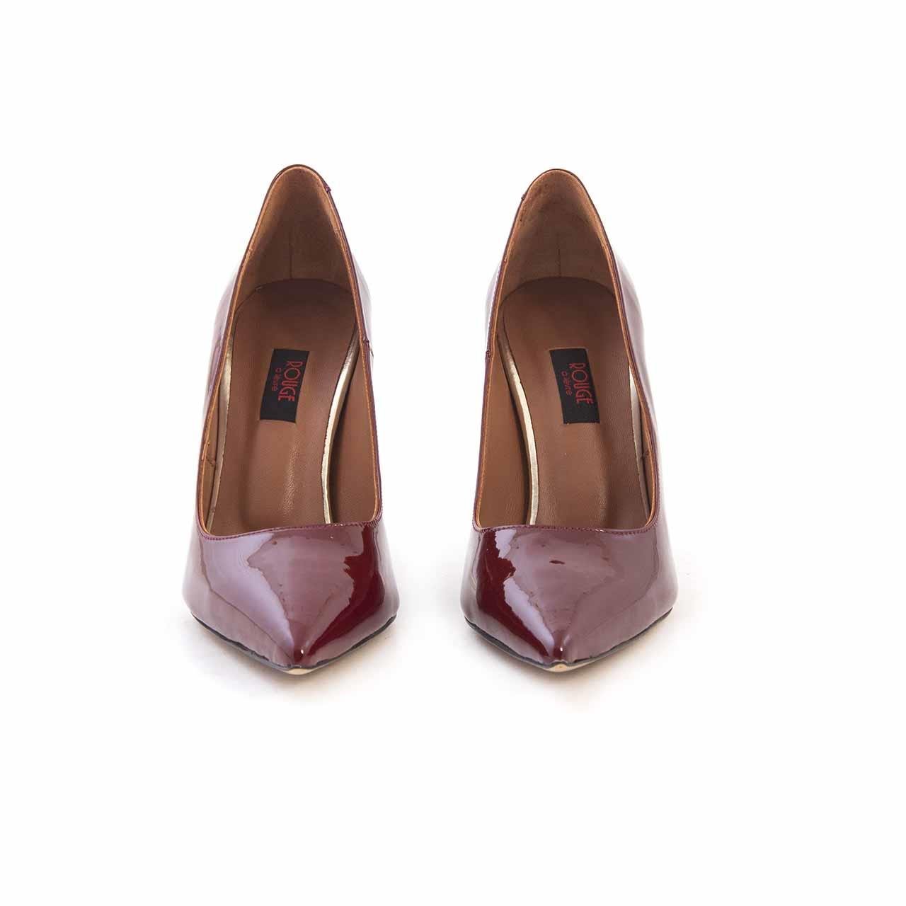 Rouge Kadın Rugan Deri Enjeksiyon Kösele Taban Bordo Gece & Abiye Ayakkabı