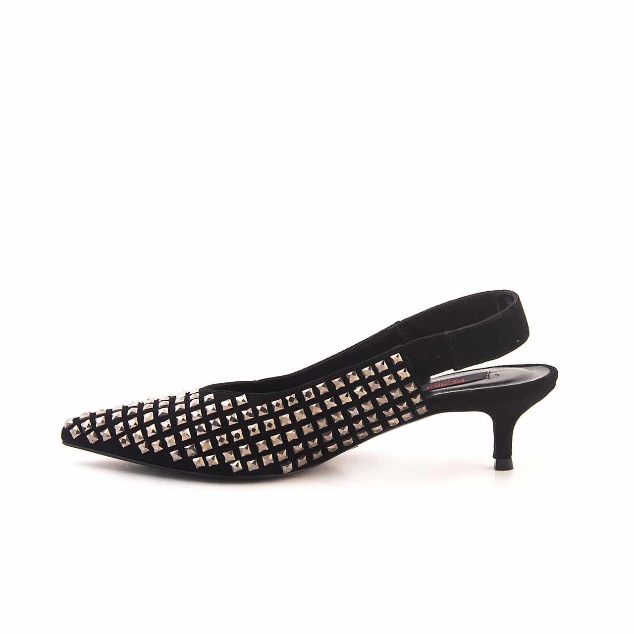 Rouge Kadın Hakiki Deri Kösele Taban Siyah Süet Gece & Abiye Ayakkabı