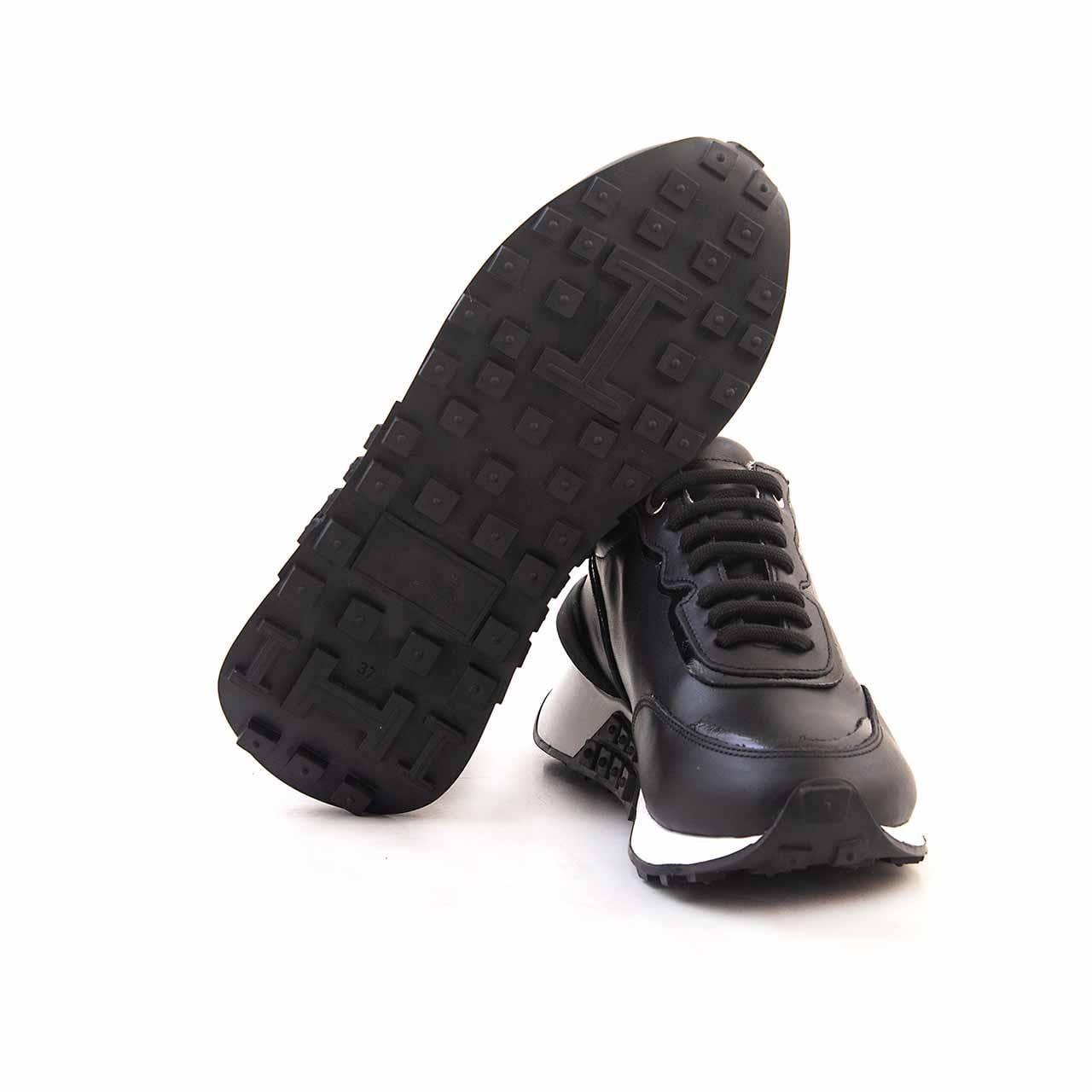 Rouge Kadın Hakiki Deri Termo Taban Siyah Spor & Sneaker Ayakkabı
