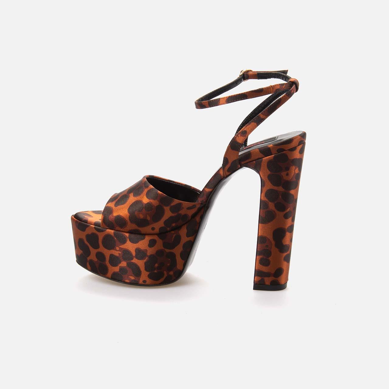 Rouge Kadın Saten Microlight Taban Leopar Gece & Abiye Ayakkabı