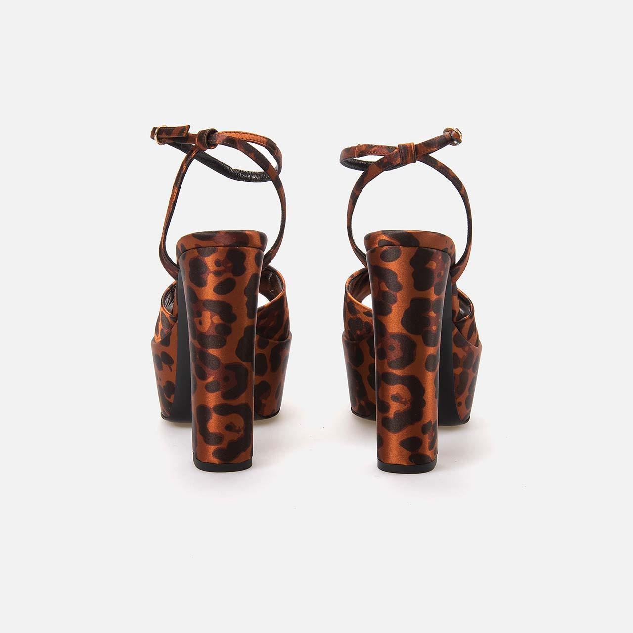 Rouge Kadın Saten Microlight Taban Leopar Gece & Abiye Ayakkabı