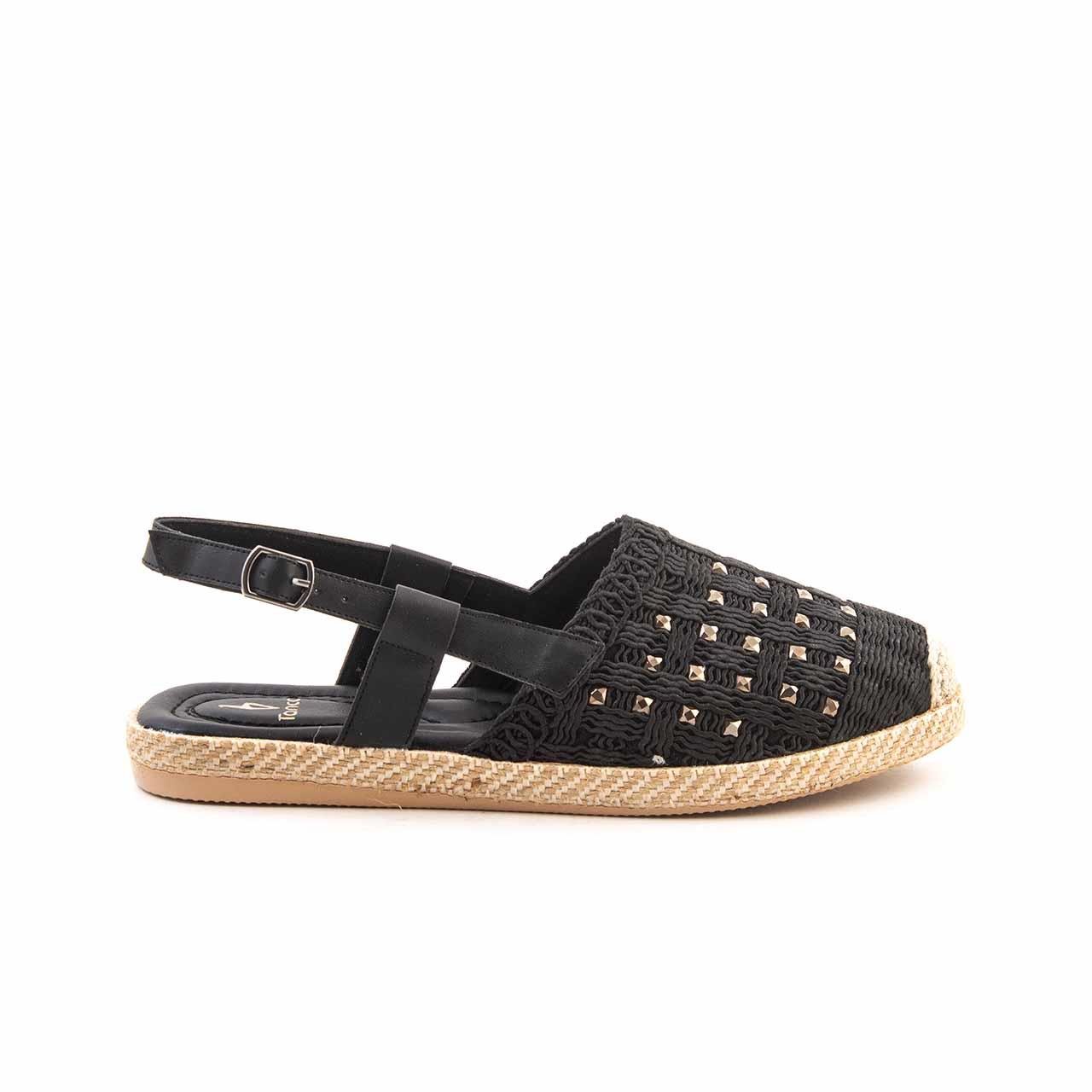 Tanca Kadın Espadril Siyah Sandalet Ayakkabı