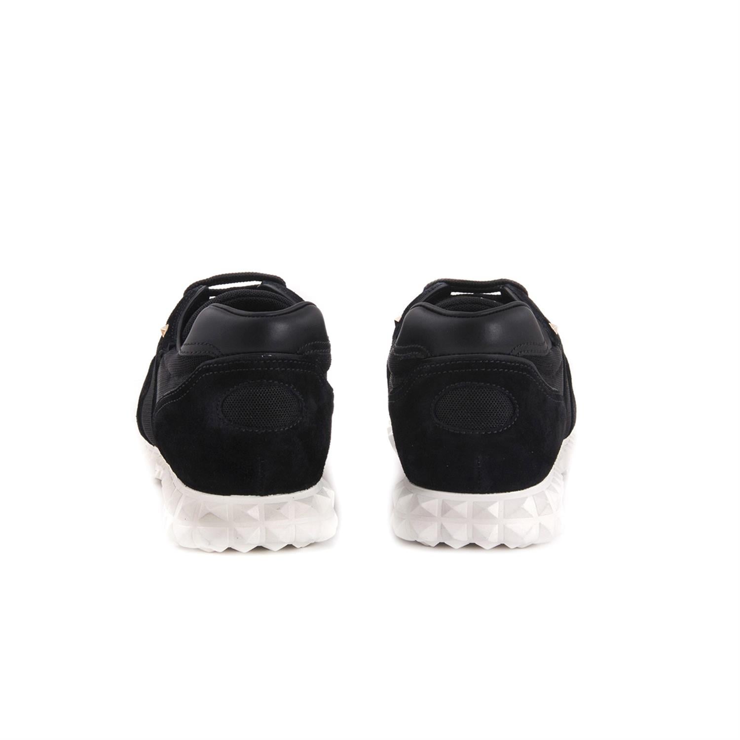 Valentino Garavani Erkek Hakiki Deri Kauçuk Taban Siyah Spor & Sneaker Ayakkabı