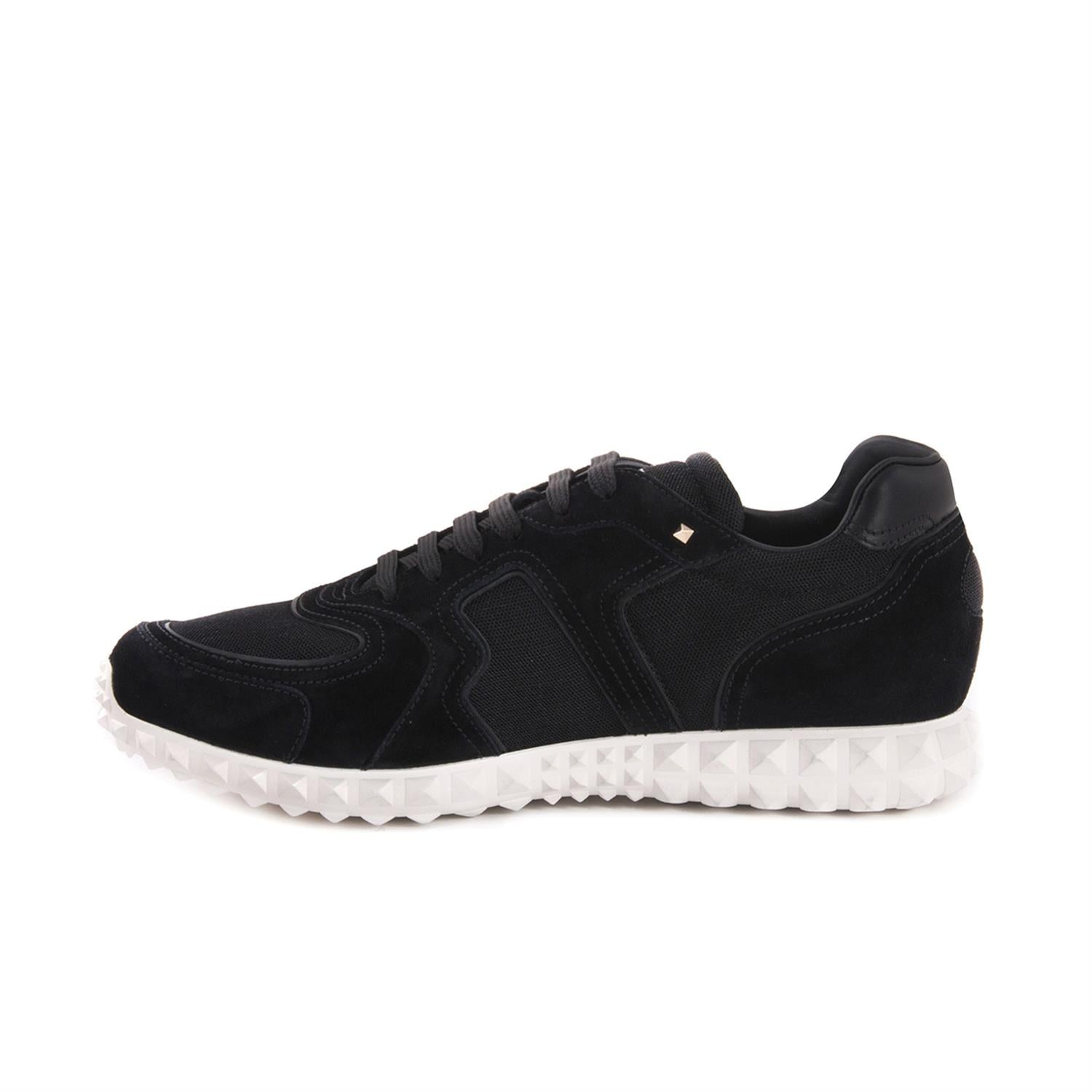 Valentino Garavani Erkek Hakiki Deri Kauçuk Taban Siyah Spor & Sneaker Ayakkabı