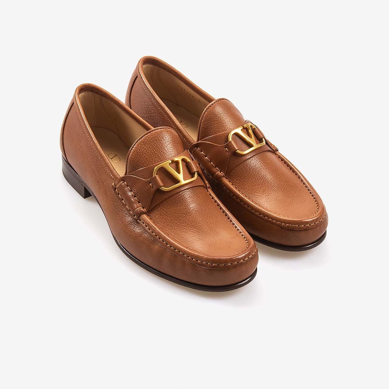 Valentino Garavani Hakiki Deri Erkek Loafer Ayakkabı 6Y2S0J68