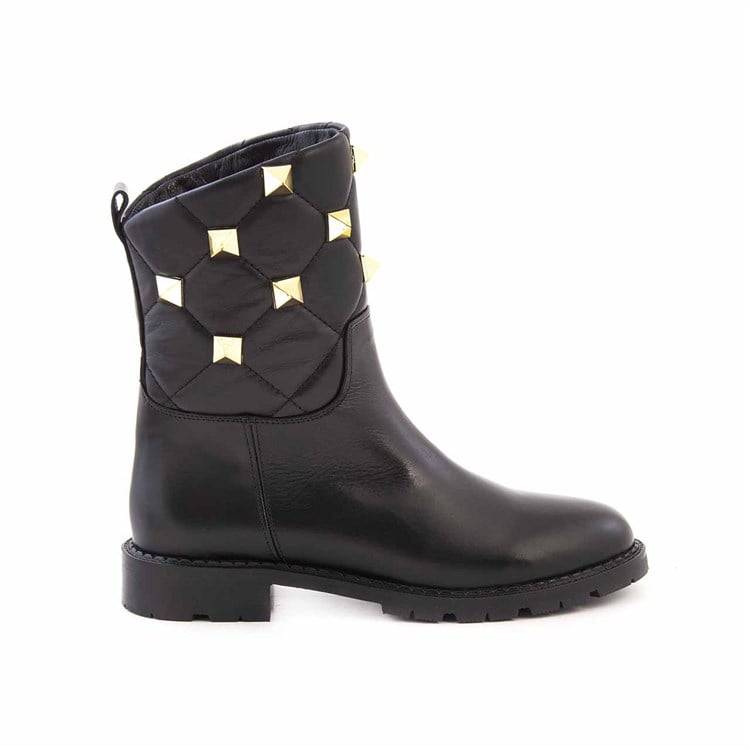 Rouge Kadın Hakiki Deri Kauçuk Taban Siyah Günlük Bot