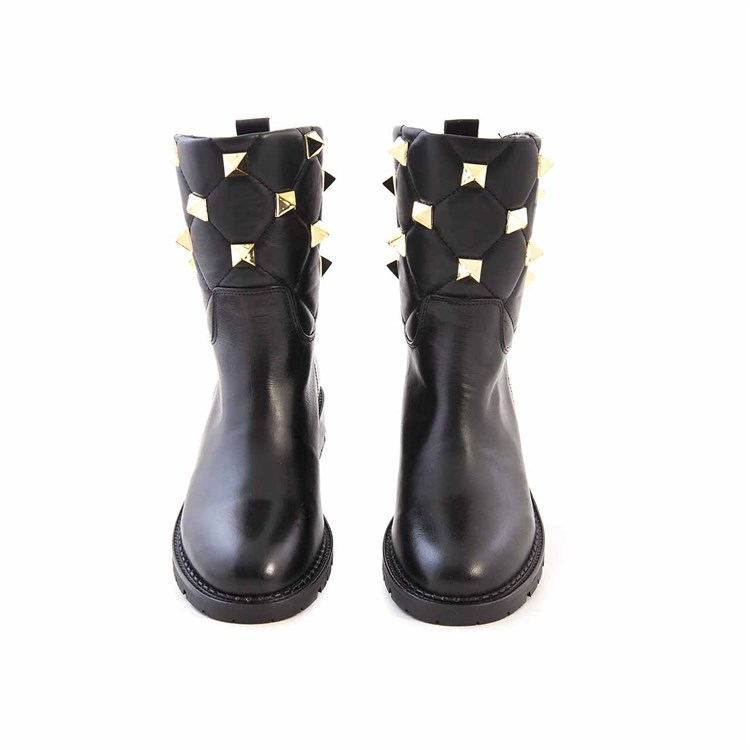 Rouge Kadın Hakiki Deri Kauçuk Taban Siyah Günlük Bot