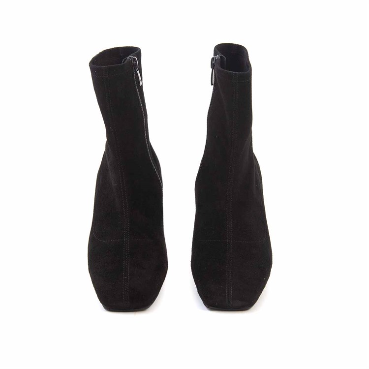 Rouge Kadın Hakiki Deri Enjeksiyon Neolit Taban Siyah Süet Günlük Bot