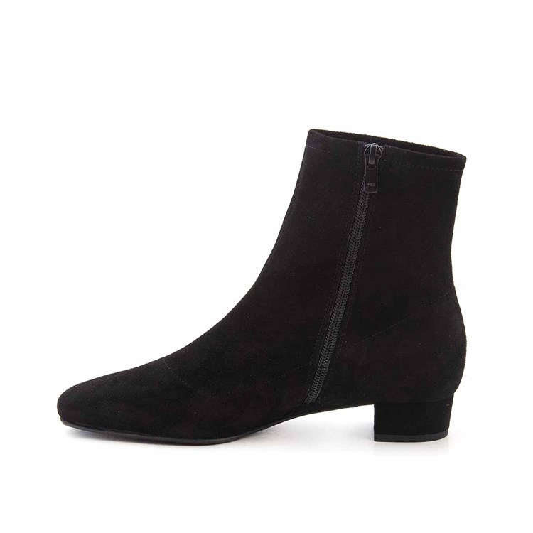 Rouge Kadın Hakiki Deri Enjeksiyon Neolit Taban Siyah Süet Günlük Bot