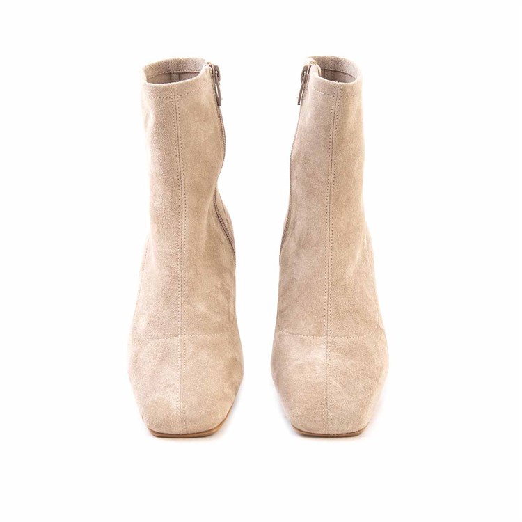 Rouge Kadın Hakiki Deri Enjeksiyon Neolit Taban Vizon Süet Günlük Bot