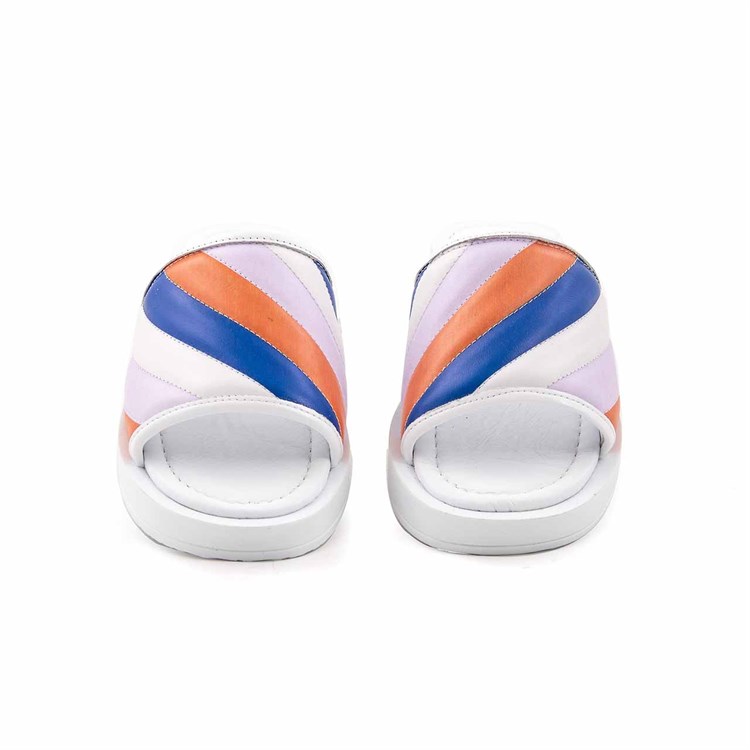 Rouge Kadın Hakiki Deri Poli Taban Beyaz Terlik Terlik