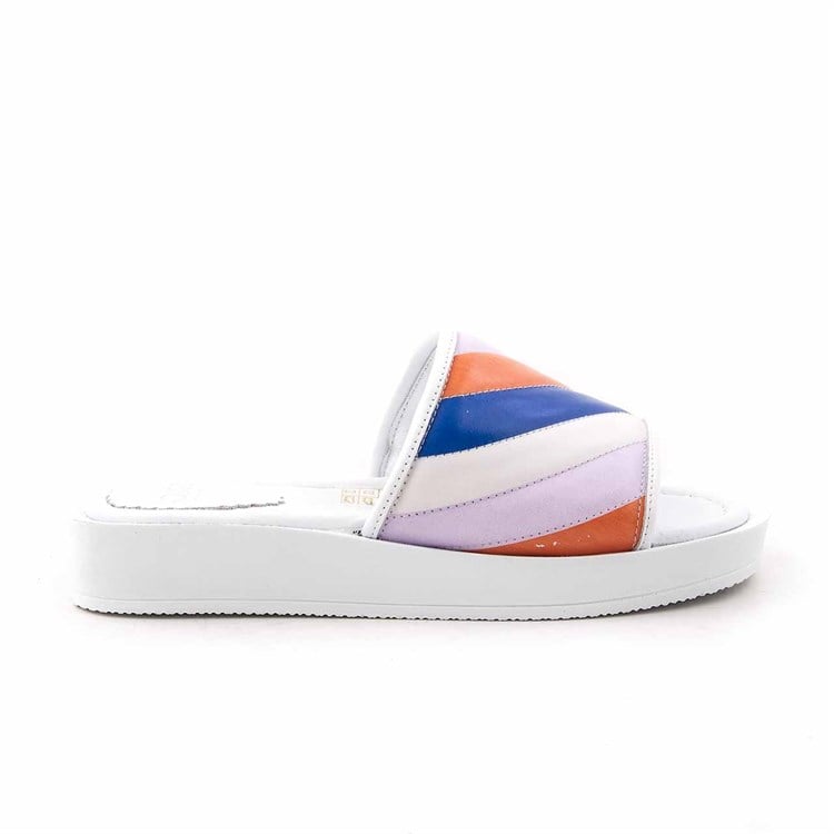 Rouge Kadın Hakiki Deri Poli Taban Beyaz Terlik Terlik