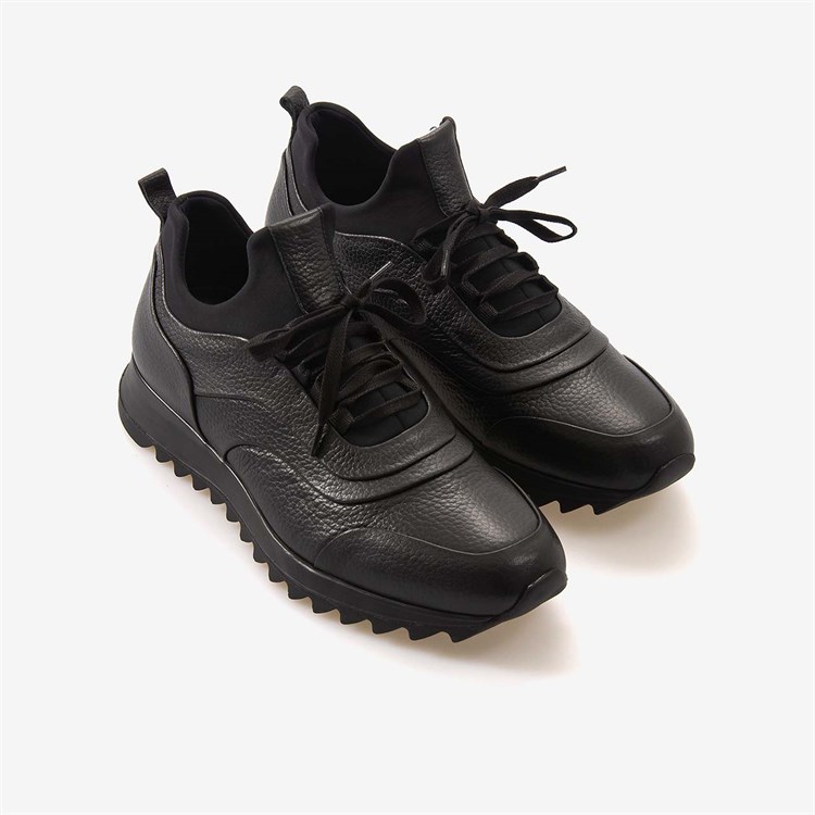 Mocassini Erkek Hakiki Deri Spor&Sneaker Siyah Ayakkabı 502X