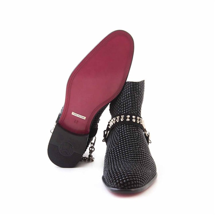 Mocassini Erkek Hakiki Deri Enjeksiyon Kösele Taban Siyah Bot 