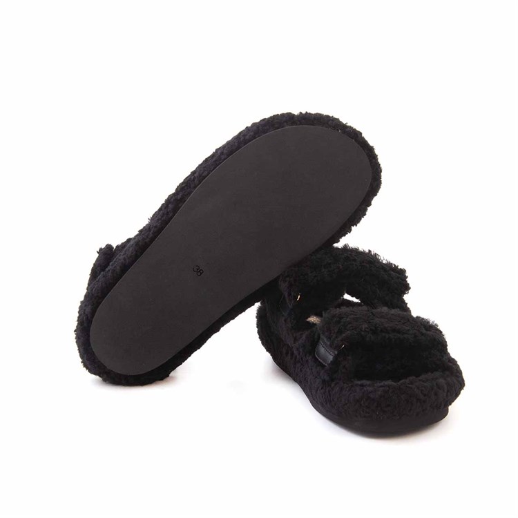 Rouge Kadın Hakiki Deri Microlight Taban Siyah Sandalet 