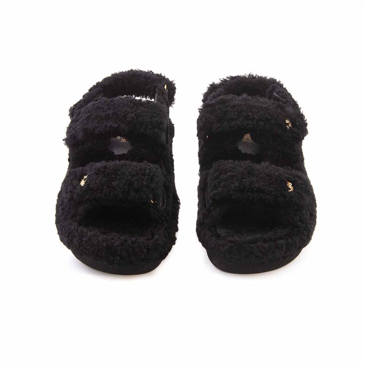 Rouge Kadın Hakiki Deri Microlight Taban Siyah Sandalet 