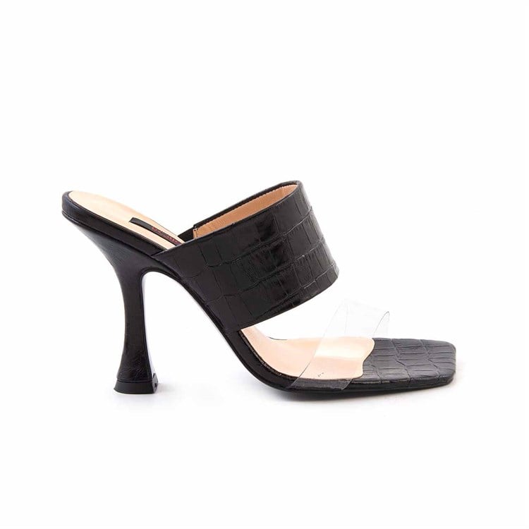 Rouge Kadın Hakiki Deri Microlight Taban Siyah Topuklu Ayakkabı