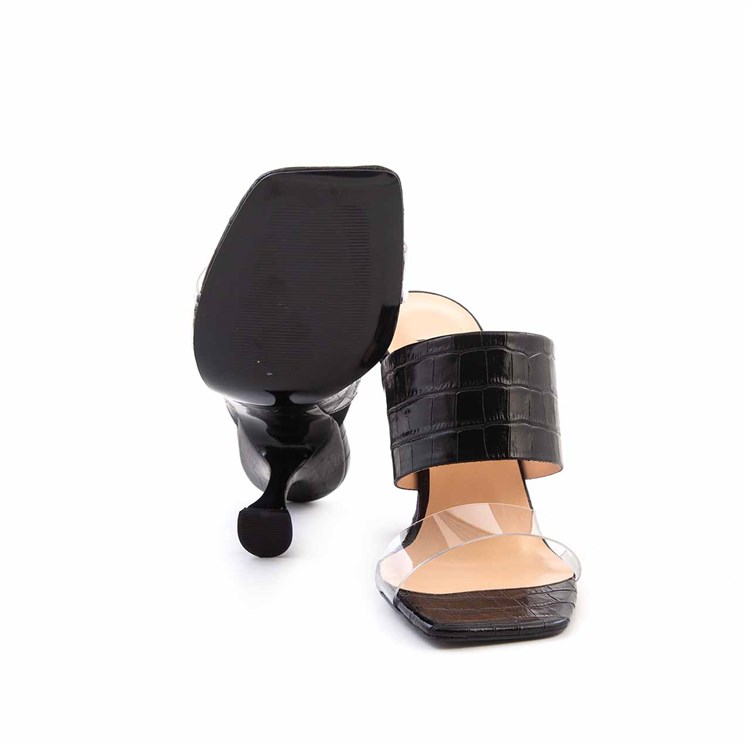 Rouge Kadın Hakiki Deri Microlight Taban Siyah Topuklu Ayakkabı