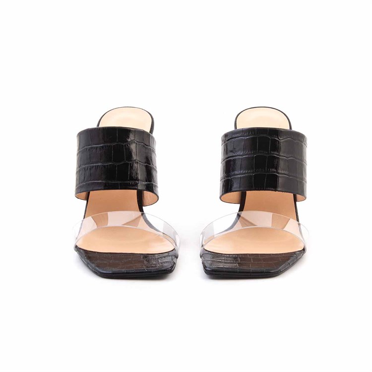 Rouge Kadın Hakiki Deri Microlight Taban Siyah Topuklu Ayakkabı