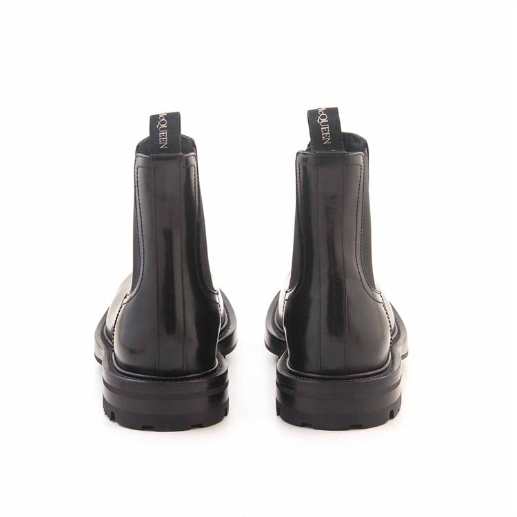 Alexander Mcqueen Erkek Hakiki Deri Siyah Bot 