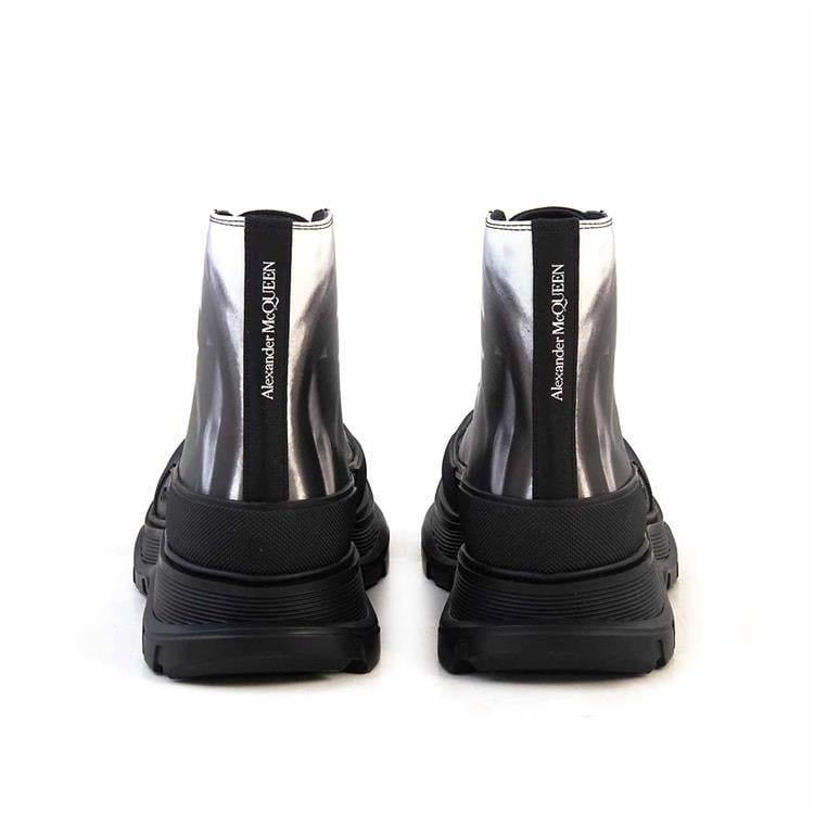 Alexander Mcqueen Erkek Hakiki Deri Siyah - Beyaz Bot 
