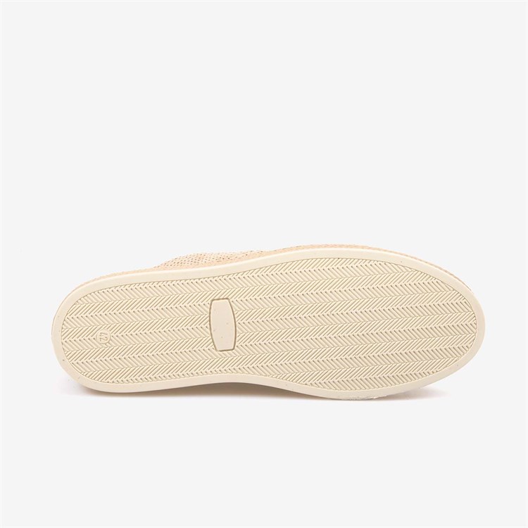Andrea Giovanni Erkek Kauçuk Taban Bej Süet Perfore Casual Loafer 5187