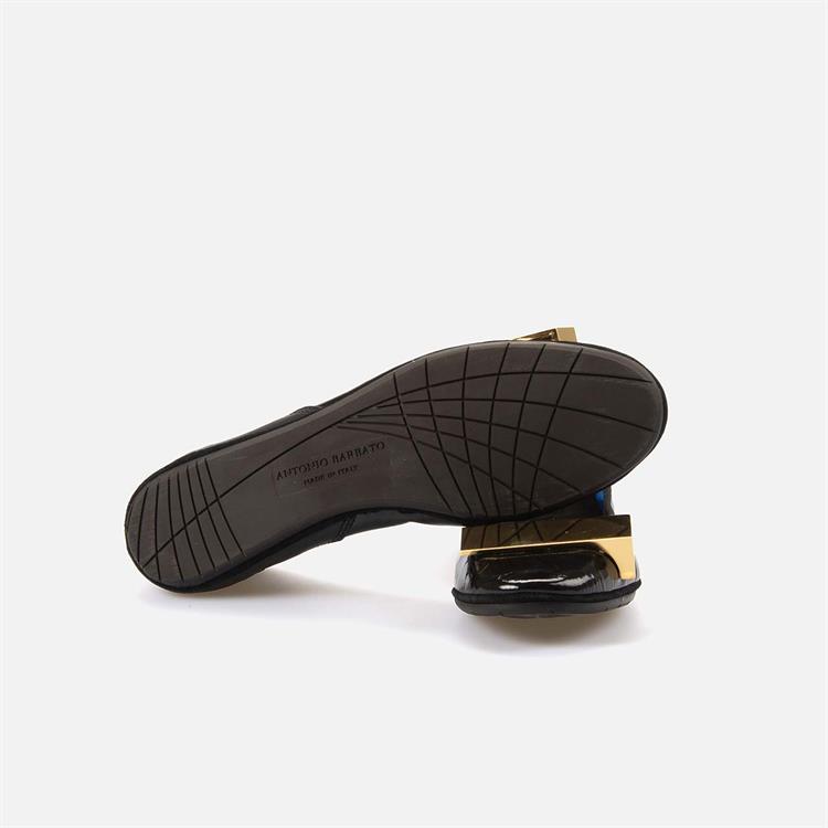 Antonio Barbato Kadın Hakiki Deri Tpu Taban Siyah Babet 