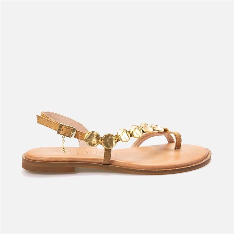 Caryatis Kadın Camel-Altın Sarısı Sandalet 