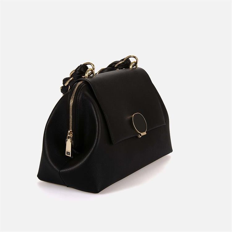 CROMIA Kadın Hakiki Deri Siyah El Çantası 