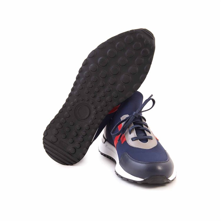 Mocassini Erkek Hakiki Deri Eva Taban Lacivert-Gri-Kırmızı Spor & Sneaker Ayakkabı