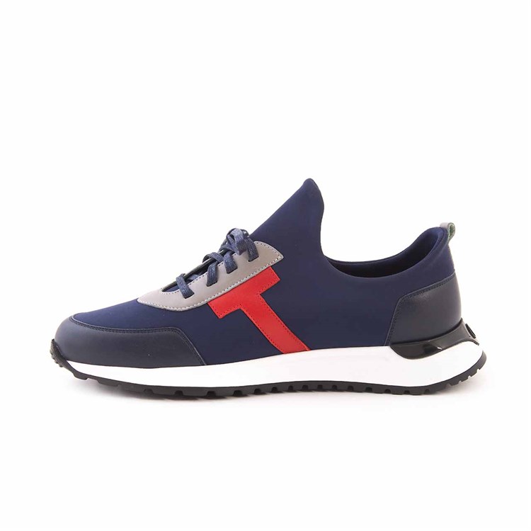 Mocassini Erkek Hakiki Deri Eva Taban Lacivert-Gri-Kırmızı Spor & Sneaker Ayakkabı