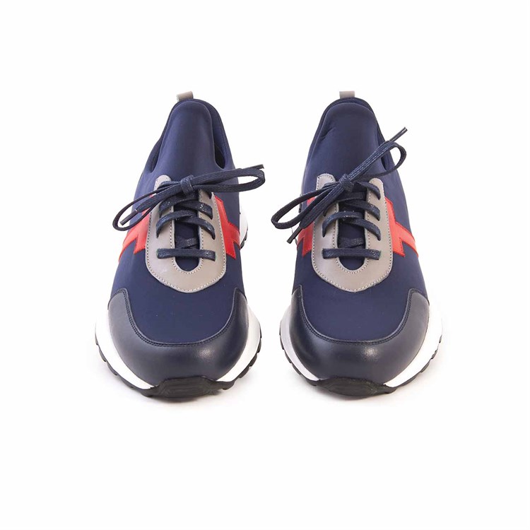 Mocassini Erkek Hakiki Deri Eva Taban Lacivert-Gri-Kırmızı Spor & Sneaker Ayakkabı