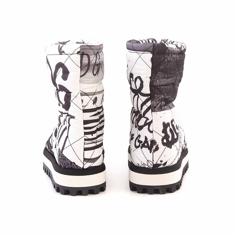 Dolce Gabbana Kadın Hakiki Deri Beyaz-Siyah Günlük Ayakkabı