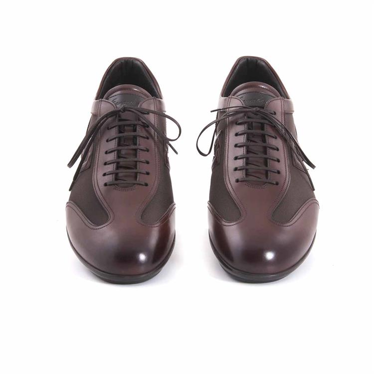 Franceschetti Erkek Hakiki Deri Kauçuk Taban Koyu Kahverengi Spor & Sneaker Ayakkabı