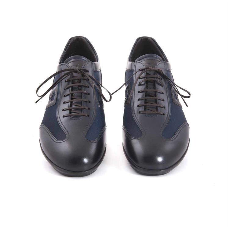 Franceschetti Erkek Hakiki Deri Kauçuk Taban Mavi Spor & Sneaker Ayakkabı