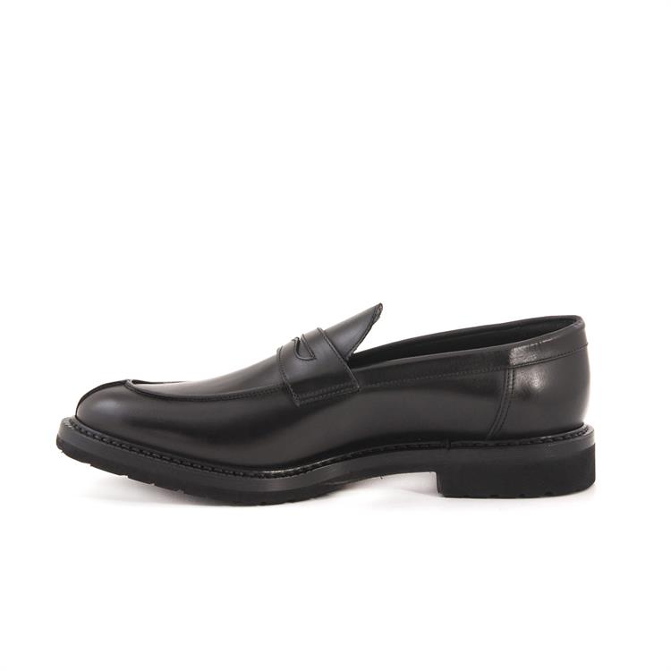 Franceschetti Erkek Hakiki Deri Kauçuk Taban Siyah Loafer Konforlu Ayakkabı