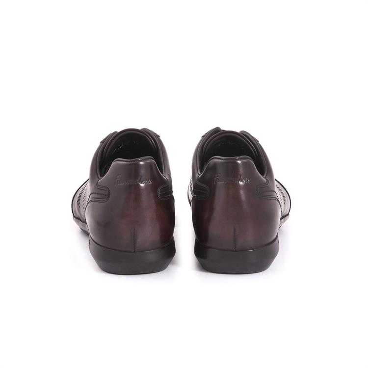 Franceschetti Erkek Hakiki Deri Kauçuk Taban Koyu Kahverengi Spor & Sneaker Ayakkabı