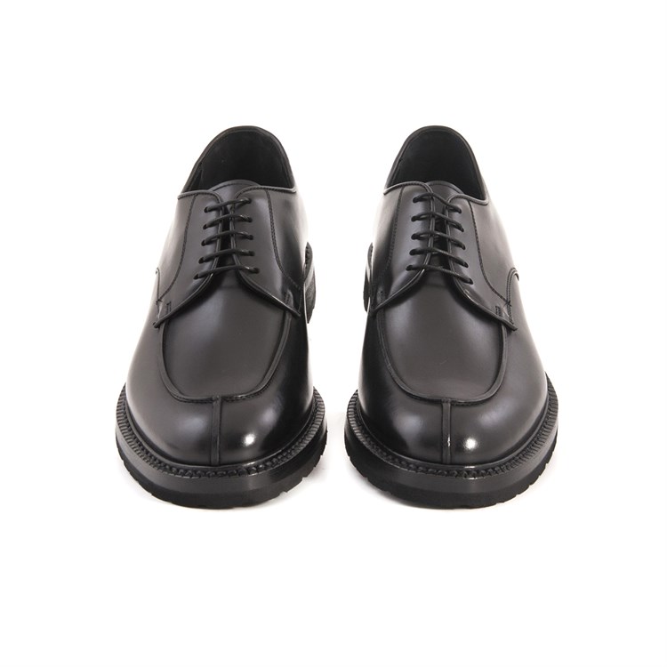 Franceschetti Erkek Hakiki Deri Kauçuk Taban Siyah Klasik Ayakkabı